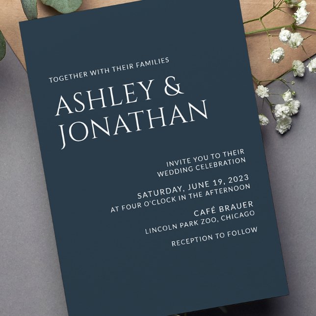 Modern Bold & Minimalist Wedding Invitation (Creator Uploaded)