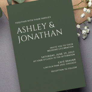 Modern Bold & Minimalist Wedding Invitation