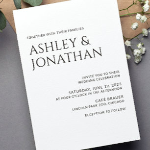 Modern Bold & Minimalist Wedding Invitation