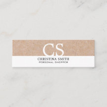 Modern Bold Monogram Kraft Printed Clean White
