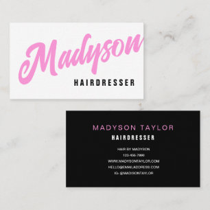 Modern Bold Name Handwritten Script Typography Business Card