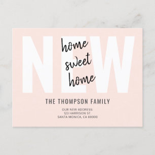 Modern Bold New Home Sweet Home Announcement Postcard
