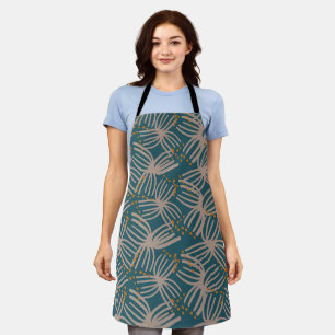 Modern bold organic - Orange Dotted Accents Apron