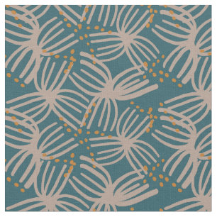 Modern bold organic - Orange Dotted Accents Fabric
