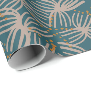 Modern bold organic - Orange Dotted Accents Wrapping Paper