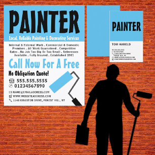 Modern Bold, Painter & Decorator Business Card