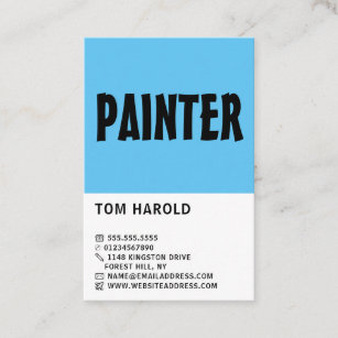 Modern Bold, Painter & Decorator Business Card