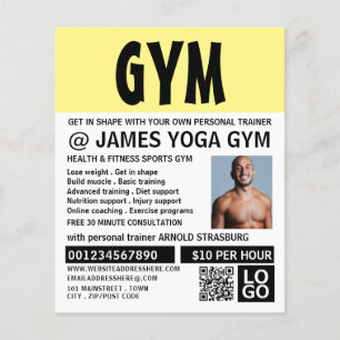 Modern Bold, Personal trainer, Gym Advertising Flyer