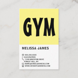Modern Bold, Personal trainer, Gym Instructor Business Card