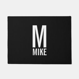 Modern Bold Personalised Monogram and Name Doormat