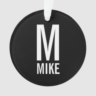 Modern Bold Personalised Monogram and Name Ornament
