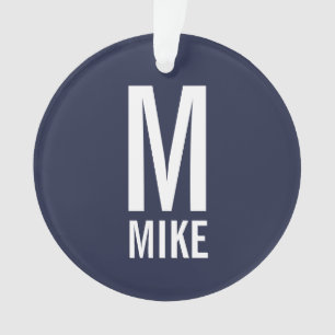 Modern Bold Personalised Monogram and Name Ornament