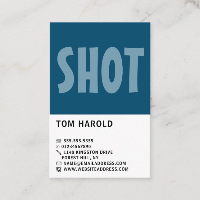 Modern Bold, Photographer, Photography Business Card (Front)