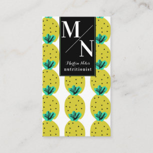 Modern Bold Pineapple Nutritionist Salad Healthy Business Card