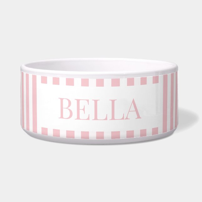 Modern Bold Pink Stripes Pattern Minimal Dog Pet (Front)