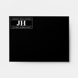 Modern Bold Professional   Black & White A2 Envelope