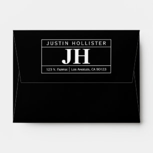 Modern Bold Professional   Black & White A6 Envelope