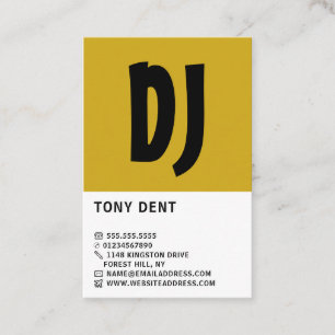 Modern Bold, Professional DJ Business Card