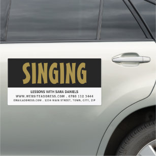 Modern Bold, Professional Vocalist  Car Magnet