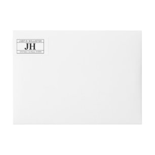 Modern Bold Professional   White & Black Wrap Around Label