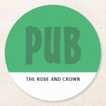 Modern Bold, Pub/Brewery Round Paper Coaster<br><div class="desc">Modern Bold,  Pub/Brewery Paper Coasters by the Business Card Store.</div>
