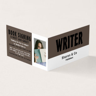 Modern Bold, Publisher, Writer Book Signing Business Card