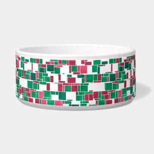 Modern Bold Red and Green Christmas Mondrian