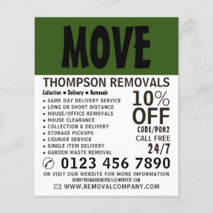 Modern Bold, Removal Company Advertising Flyer