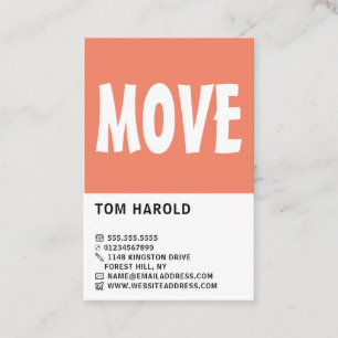 Modern Bold, Removal Company Business Card
