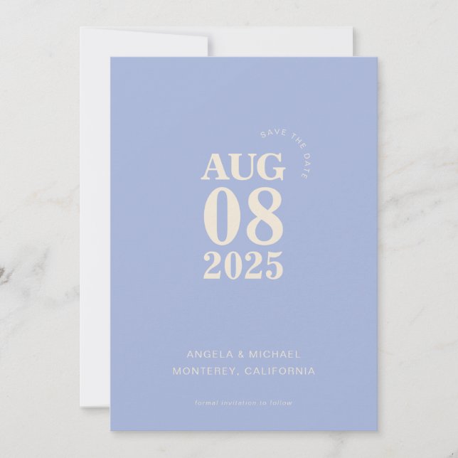 Modern Bold Save The Date Wedding Invitation (Front)