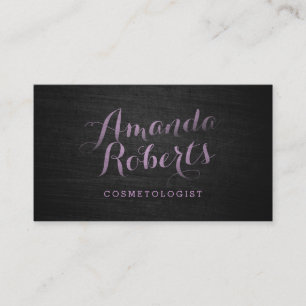 Modern Bold Script Makeup Artist Business Cards