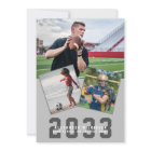 Modern Bold Script Sporty Guy 4 Photo Graduation