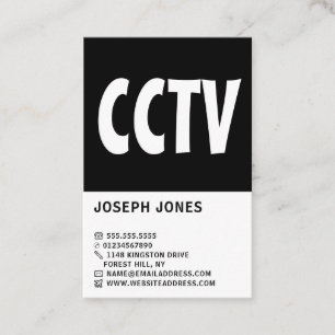 Modern Bold, Security Camera Service Business Card