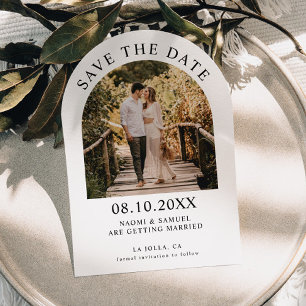 Modern Bold Simple Arch Wedding Save The Date