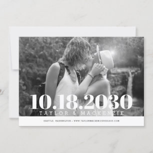 Modern Bold Simple Minimal Wedding Save The Date
