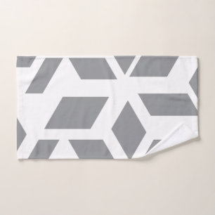 Modern, bold, simple, trendy, urban geometric art hand towel