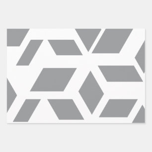 Modern, bold, simple, trendy, urban geometric art wrapping paper sheet
