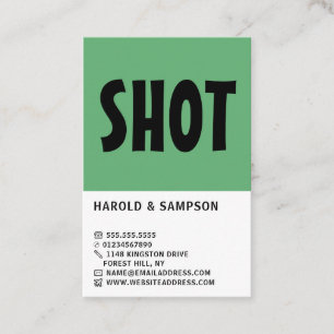 Modern Bold, Snooker Club, Pool/Snooker Player Bus Business Card