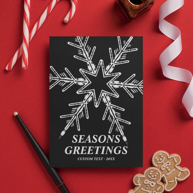Modern Bold Snowflake Personalised Christmas Holiday Card (Modern Bold Snowflake Personalized Christmas Holiday Card
)