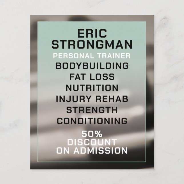 Modern bold style gym inspired flyer (Front)