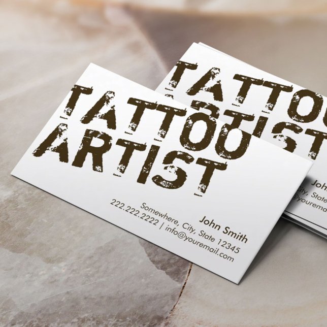 Modern Bold Text Makeup Artist Business Cards (Creator Uploaded)