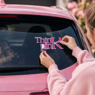 Modern Bold Think Pink Typographic Logo