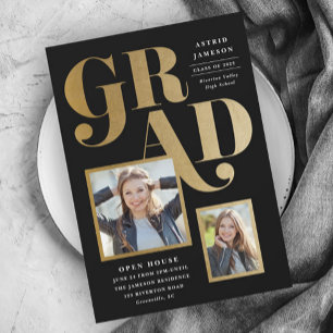 Modern Bold Type 2 Photo Graduation