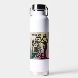 Modern Bold Typography Artistic Feminist Water Bottle
