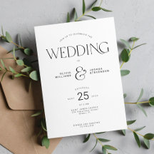 Modern bold typography elegant wedding