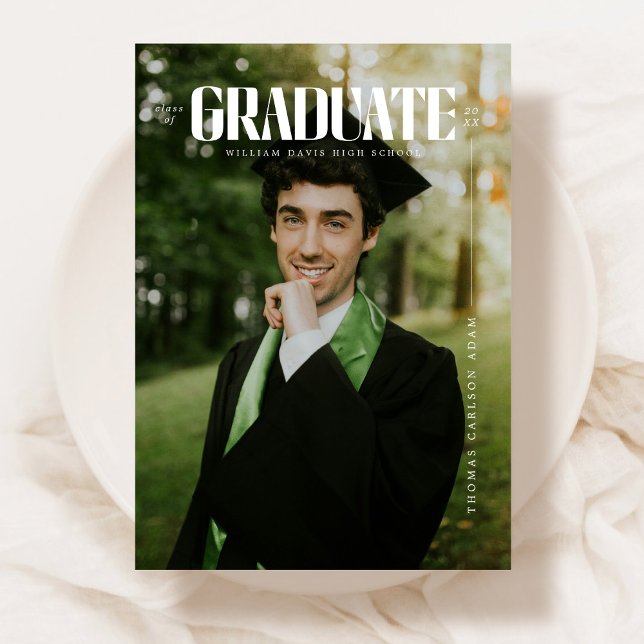 Modern Bold Typography Graduation Announcement (Creator Uploaded)