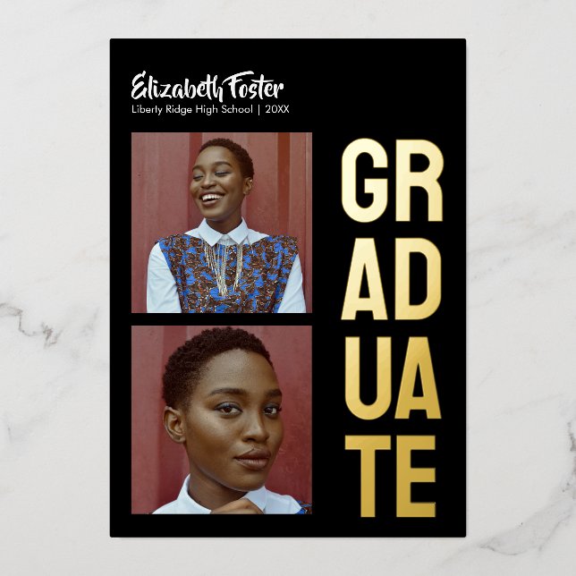 Modern Bold Typography Graduation Party  (Front)