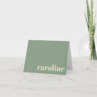 Modern Bold Typography Monogrammed Name | Sage