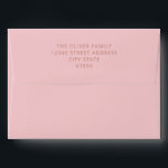 Modern Bold Typography Terracotta Pink Bat Mitzvah Envelope<br><div class="desc">Modern Bold Typography Terracotta Pink Bat Mitzvah Matching Envelope</div>