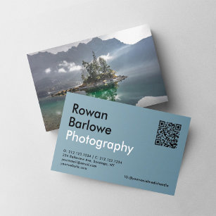 Modern Bold Typography Unique Photography Business Card